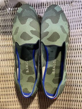 Rothy's women’s Olive Camo Slip-On Loafers